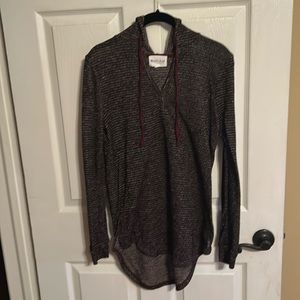 Olive + Oak long sleeve hooded shirt with draw strings size medium